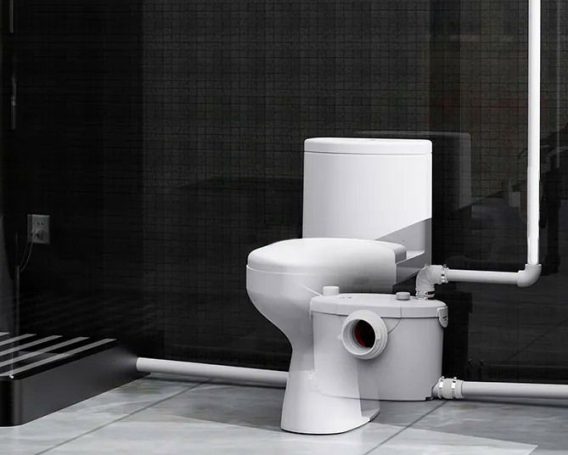 A new or replacement Saniflo, Uniflo or Grundfos solo lift macerator installed